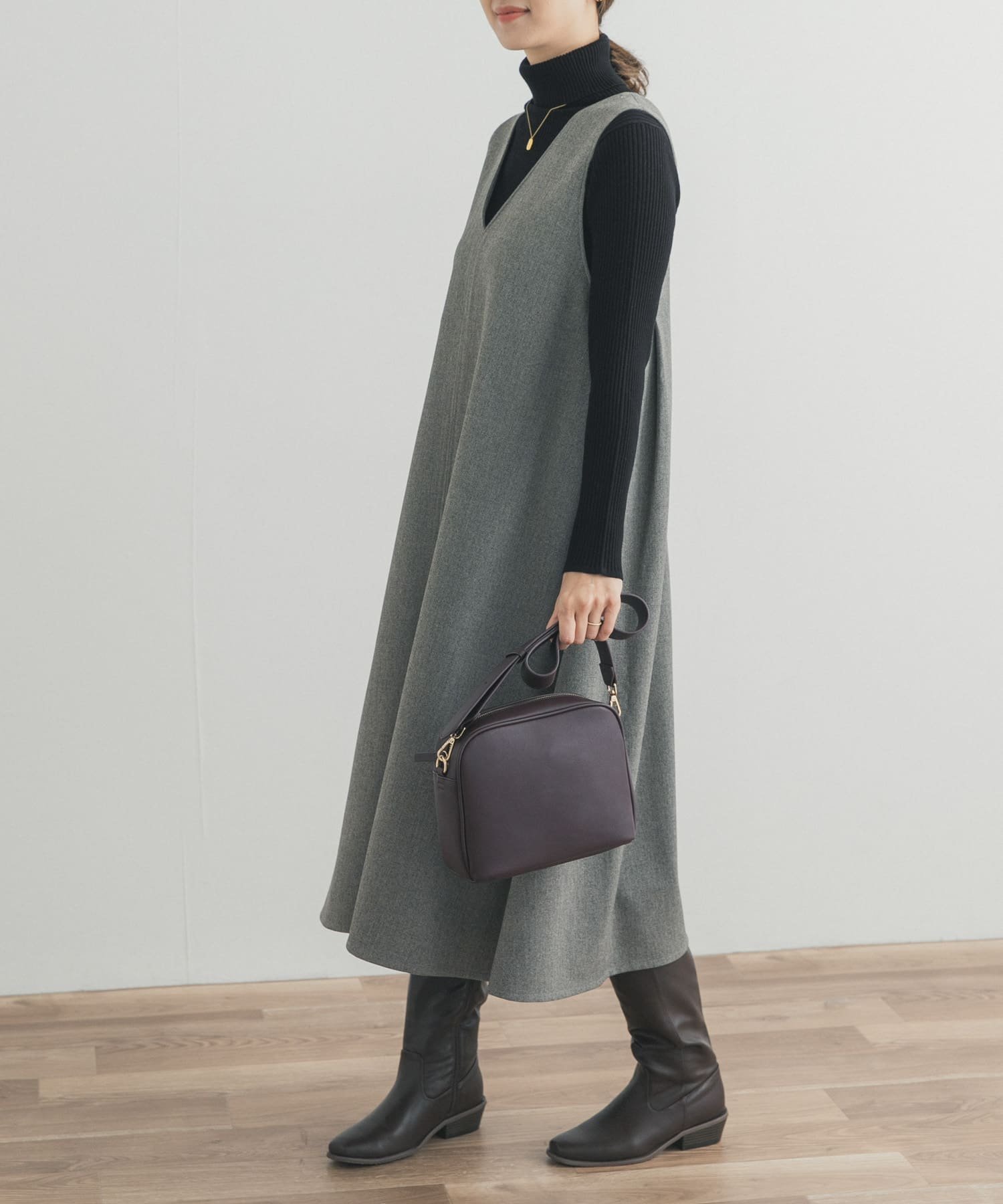 URBAN RESEARCH DOORS｜メランジBACKタックフレアジャンスカ | Rakuten