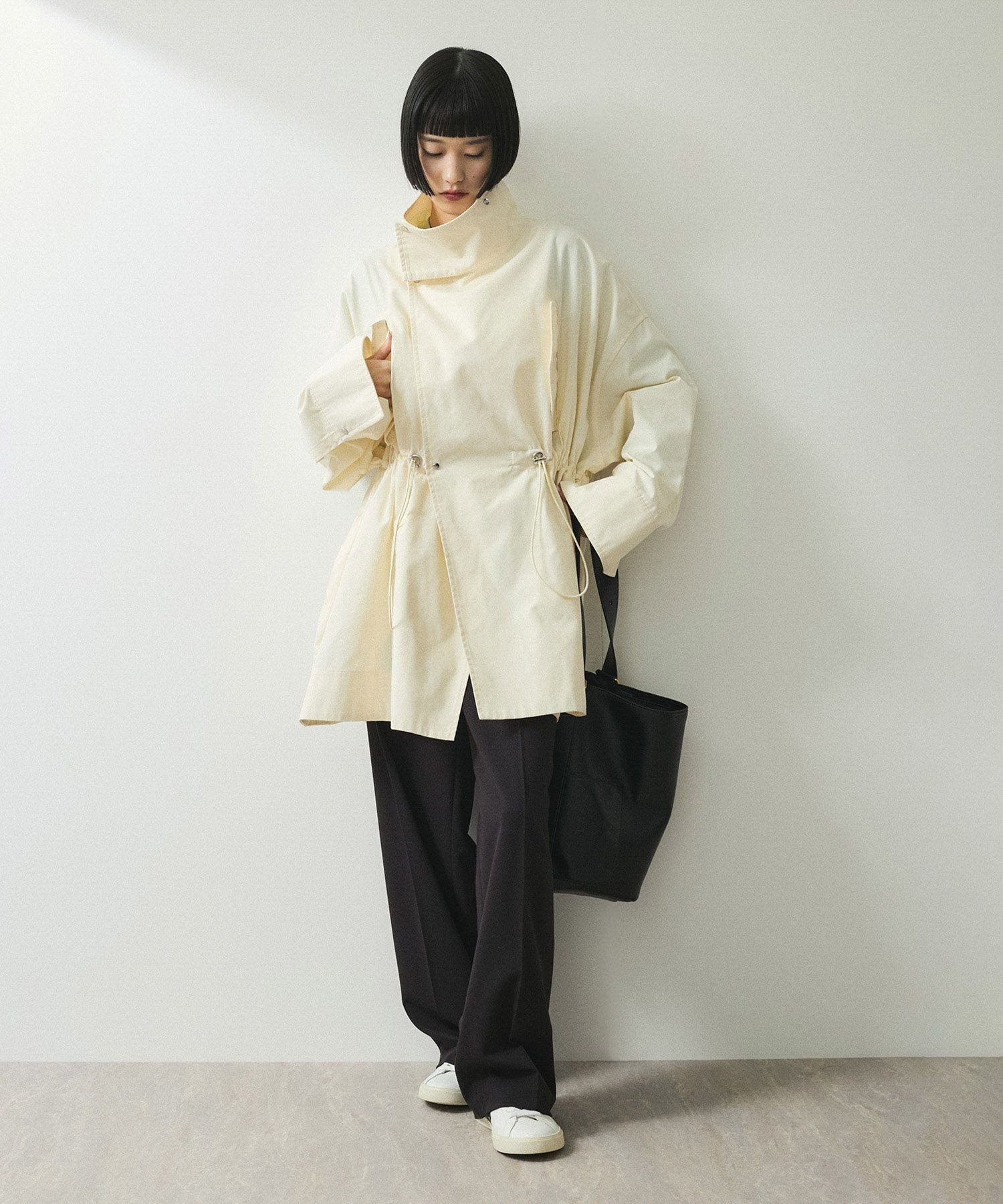 ADAM ET ROPE'｜【WEB限定】・【サステナブル】スタンドカラーハーフ