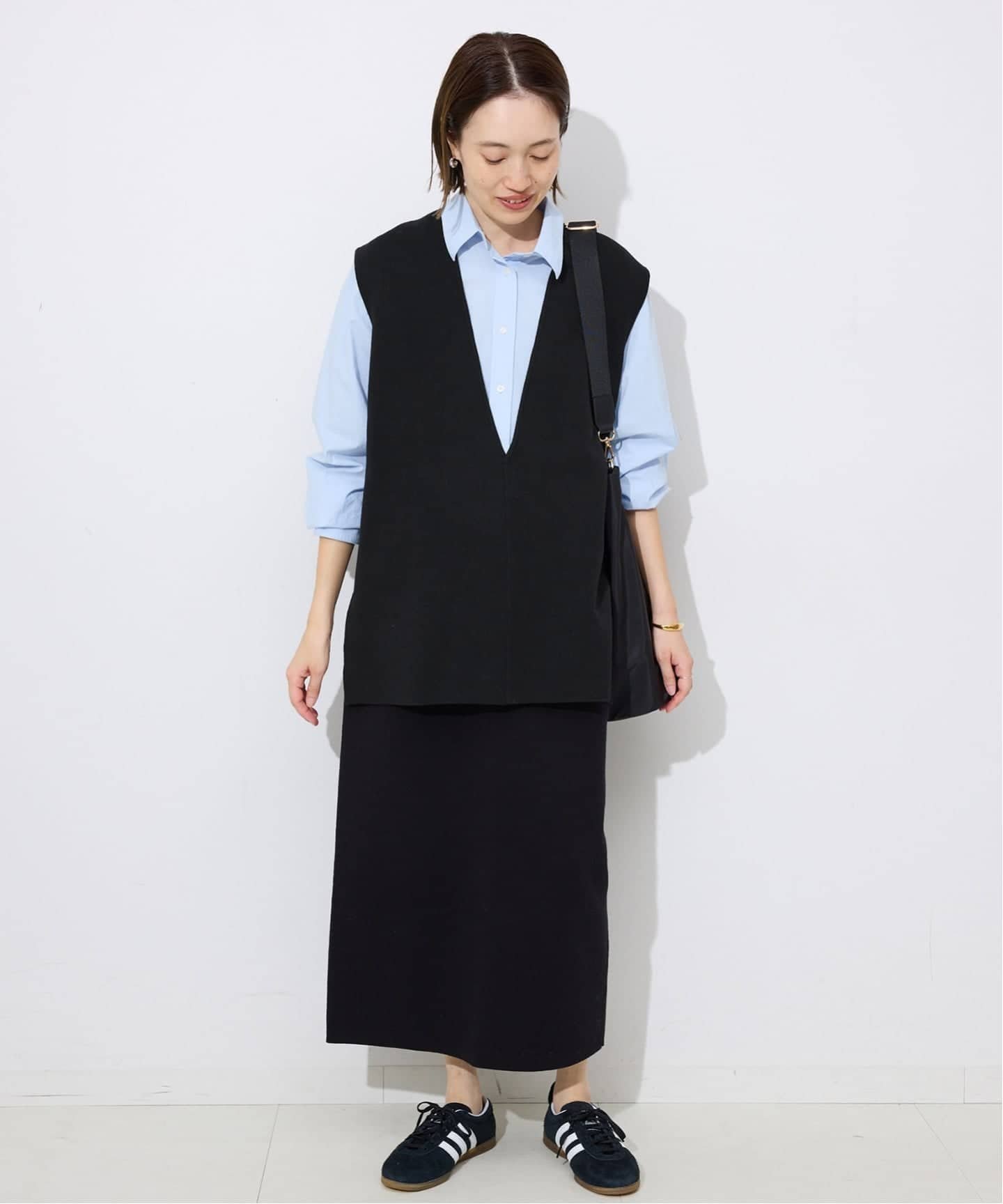 SLOBE IENA｜ダブルフェイスコットンニットベスト | Rakuten Fashion