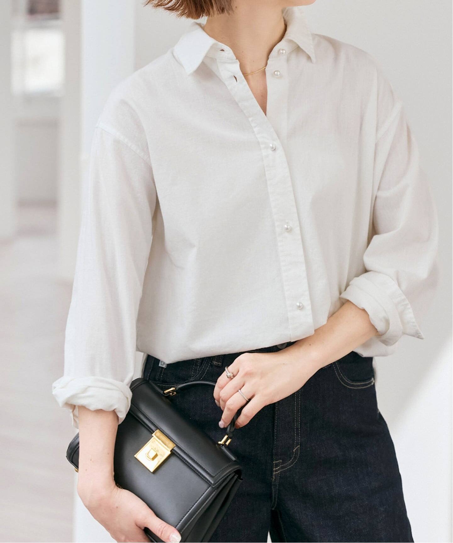 Spick & Span｜コットンパールボタンシャツ | Rakuten Fashion(楽天