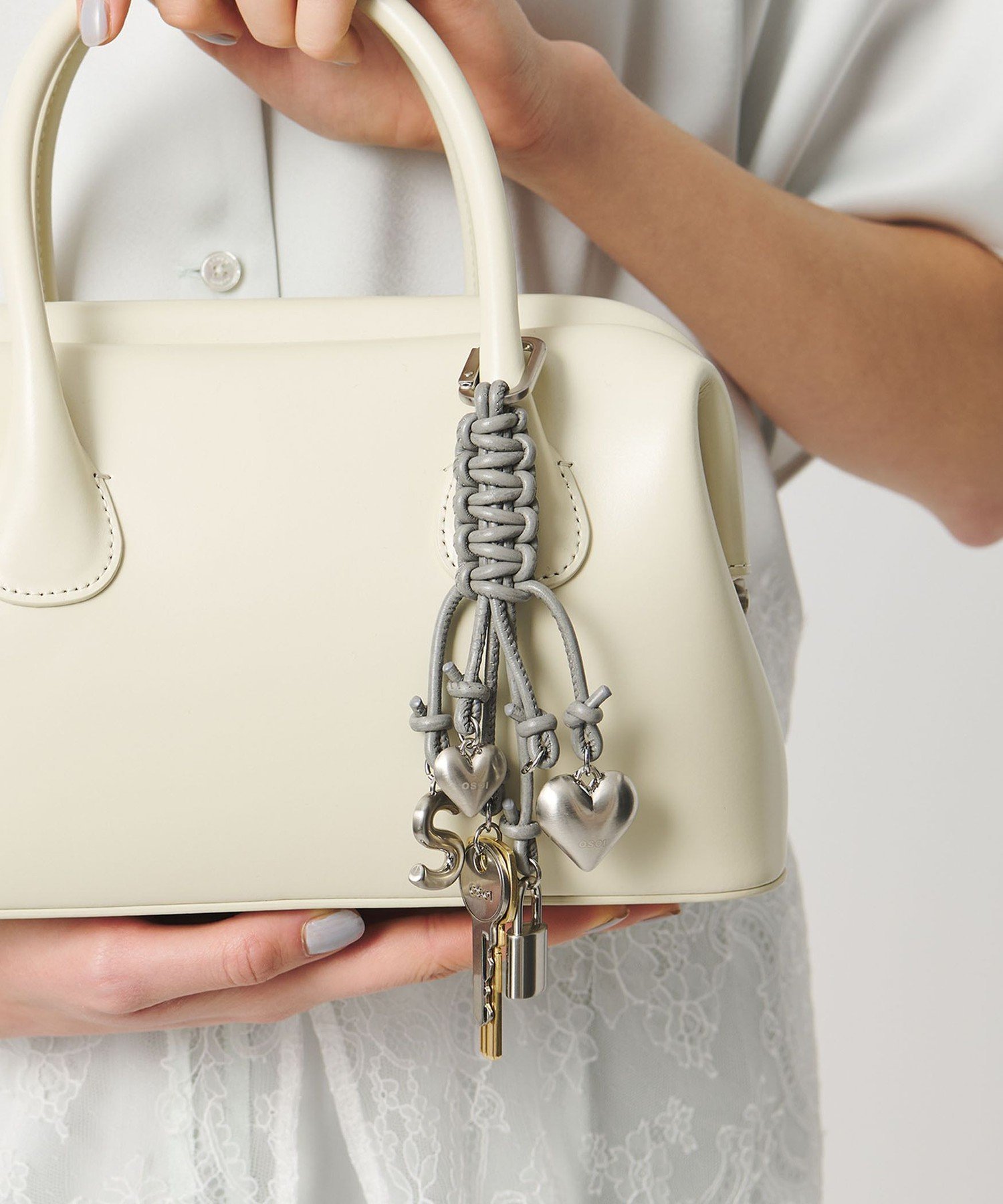 【新品】OSOI ロープキーリング ブラック UNITED ARROWS 別注品 別注】＜OSOI＞ロープ キーリング BLACK