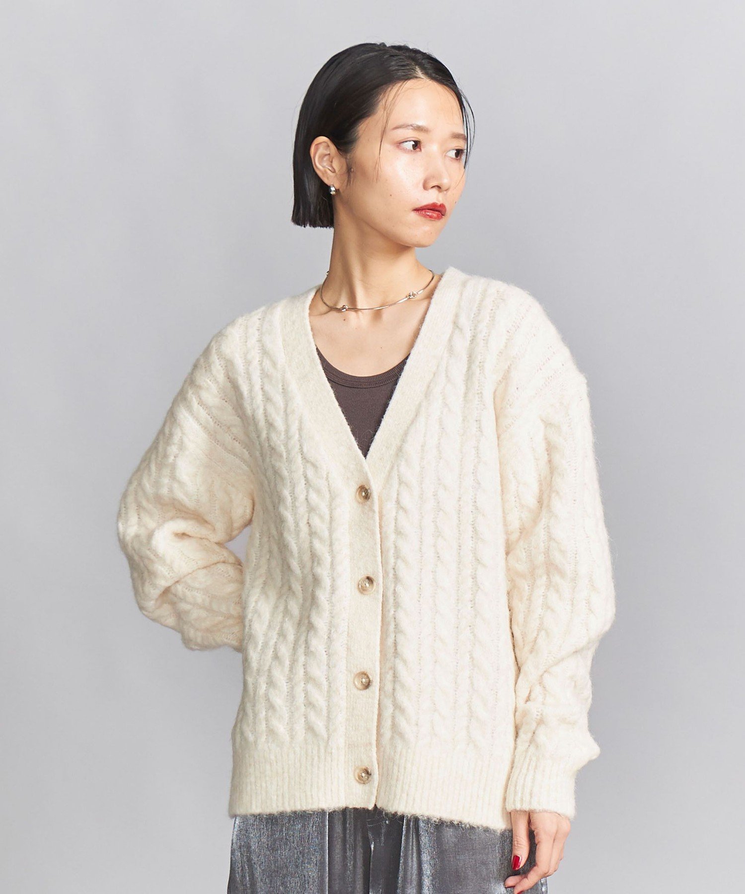 UNITED ARROWS LTD. OUTLET｜ケーブルニット カーディガン -2WAY