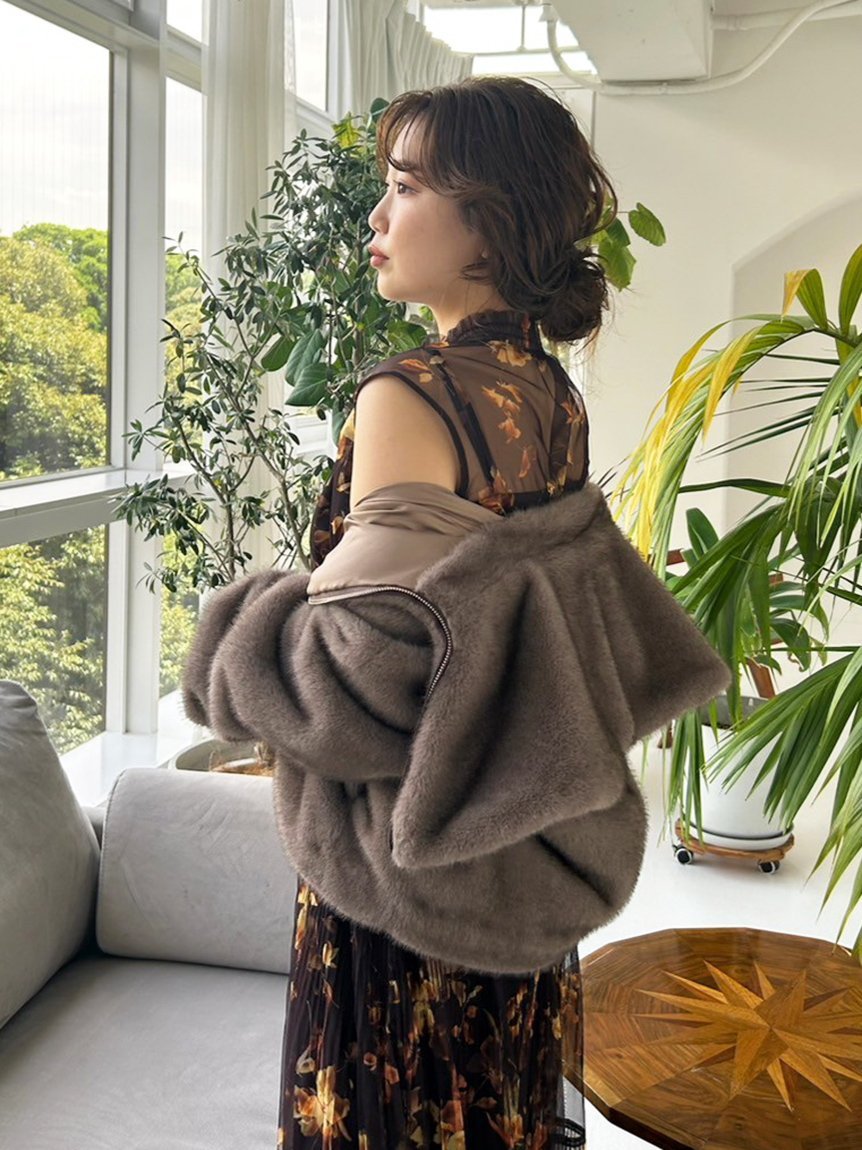 FRAY I.D｜ECOPELビッグカラーショートジャケット | Rakuten Fashion