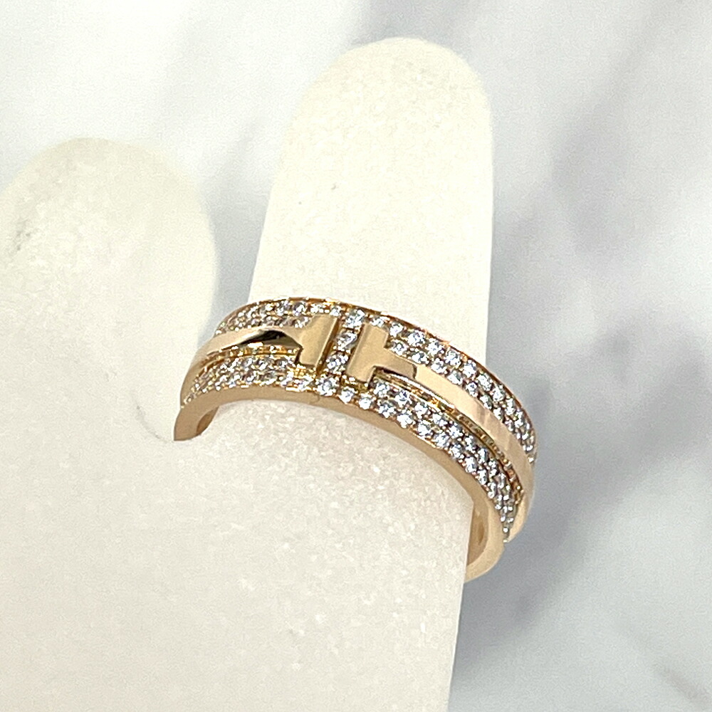 楽天市場】【中古】ティファニー TIFFANY＆CO Tナロー リング K18PG