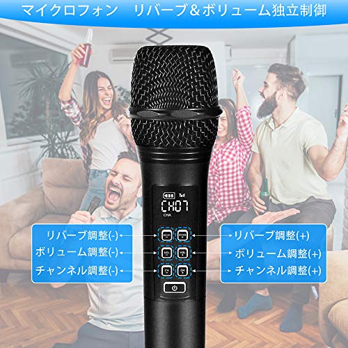 楽天市場】Kithouse ワイヤレスマイク カラオケ 2本セット 充電式 無線