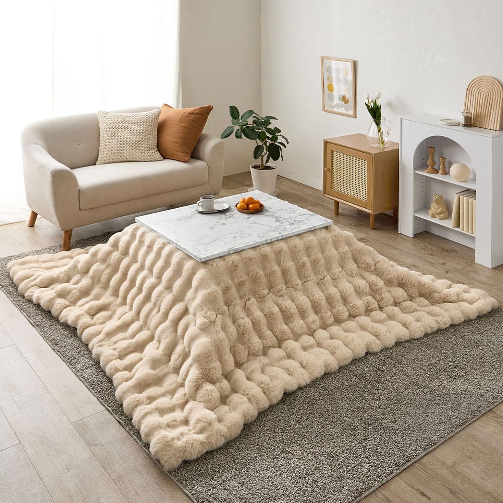 楽天市場】こたつ布団 ルナ 約190×190cm ベージュ 【直送品】 返品