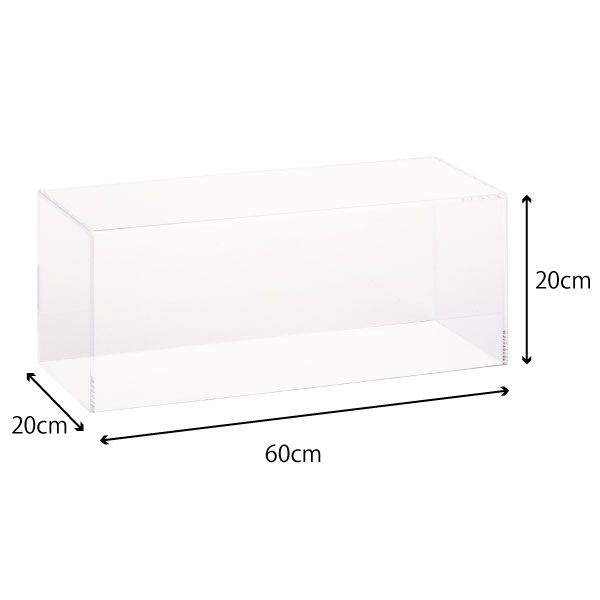 楽天市場】アクリル フィギュアケース 5面体 W600×D200×H200 3mm 透明