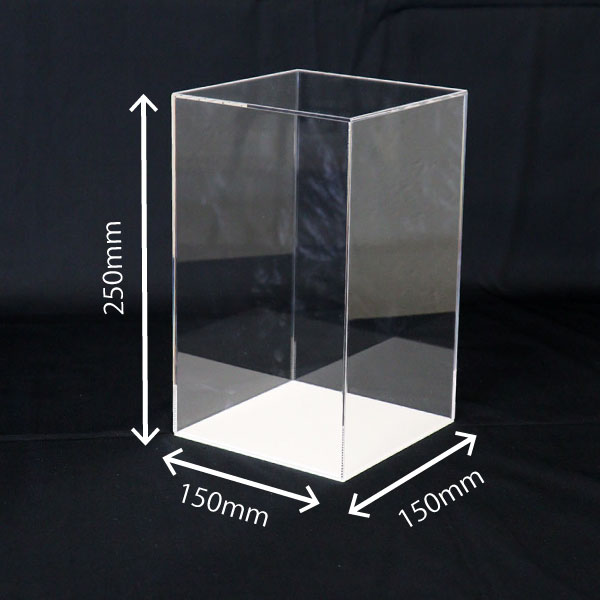 楽天市場】アクリル フィギュアケース 5面体 W150×D150×H250 3mm 透明