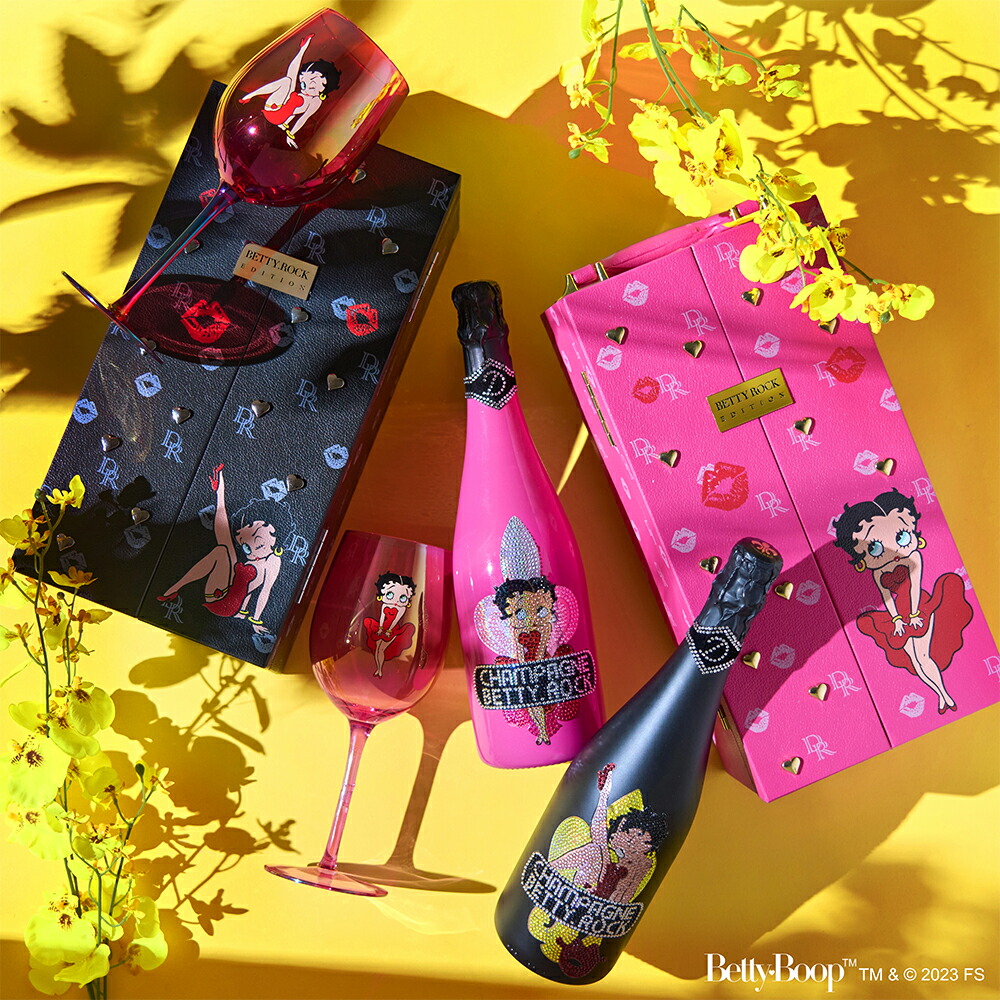 楽天市場】【予約】シャンパンD.ROCK BETTY.ROCK BLACK グラスつき 3本