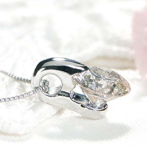 楽天市場】【鑑定カード付】Pt950 一粒 ダイヤモンド ペンダント