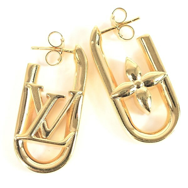 楽天市場】【美品】ルイヴィトン ピアス M01140 フープ マイLVチェーン