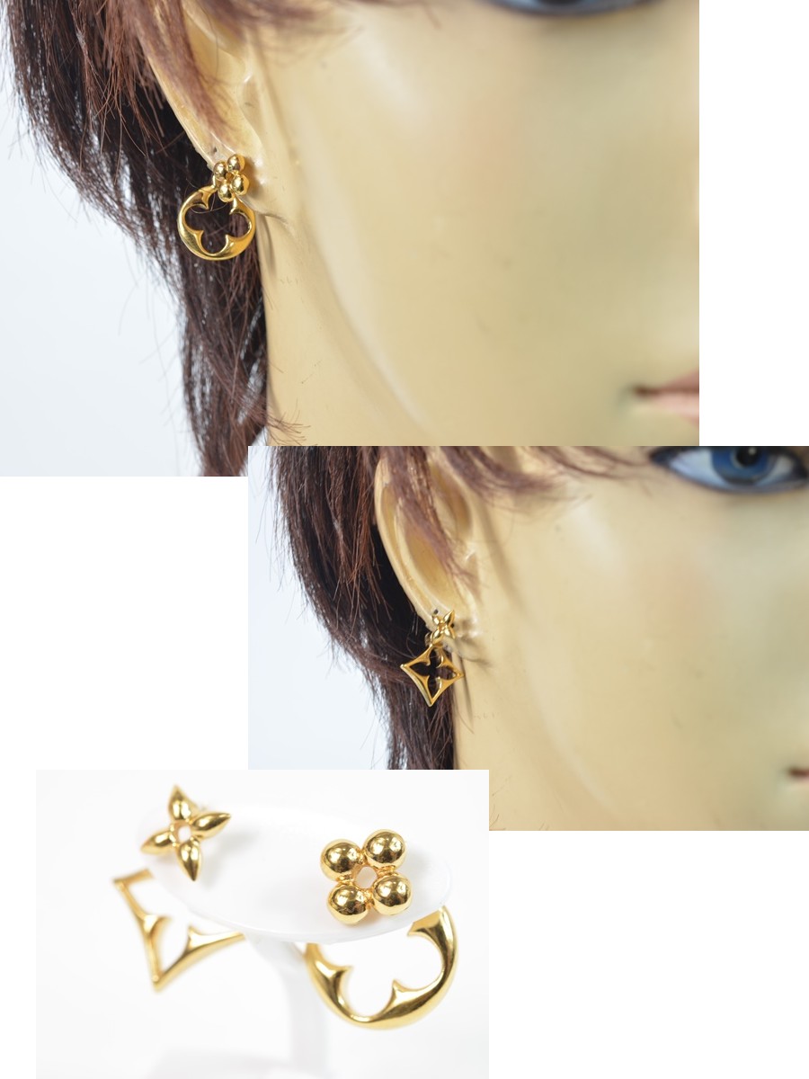 楽天市場】【美品】ルイヴィトン ピアス LV フラワーグラム M00770