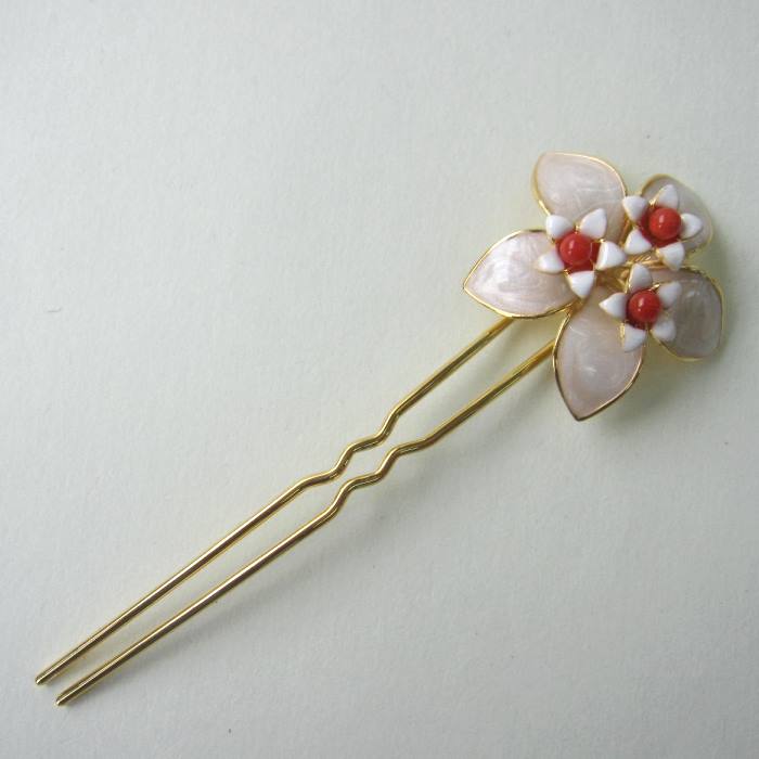 楽天市場】日本・高知産赤珊瑚 かんざし （約3.6ミリ玉） 簪 和小物 髪