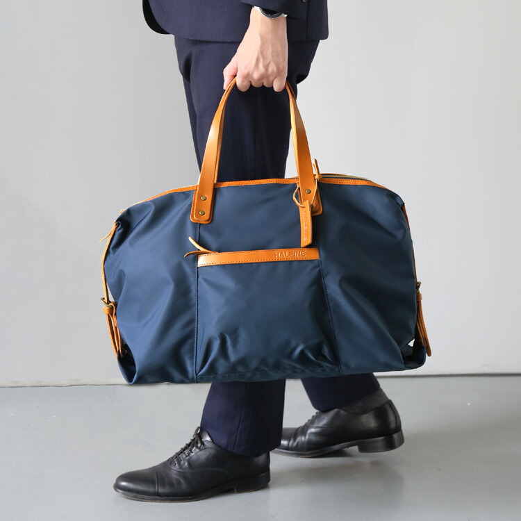 楽天市場】HALEINE メンズ ボストンバッグ 日本製 ナイロン 栃木レザー