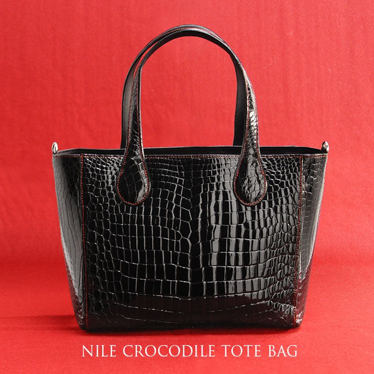 楽天市場】クロコダイル トートバッグ レディース シャイニング加工