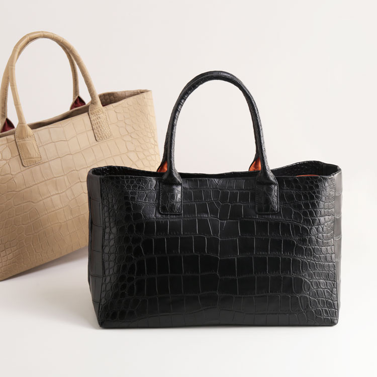 楽天市場】クロコダイル トートバッグ センター取り マット 加工 大
