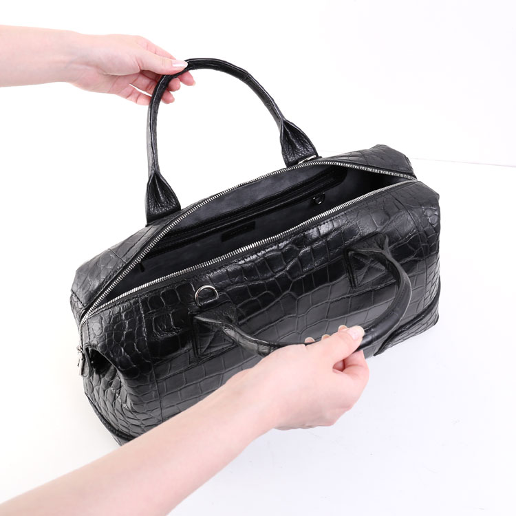 楽天市場】クロコダイル メンズ ボストンバッグ 両面 センター取り