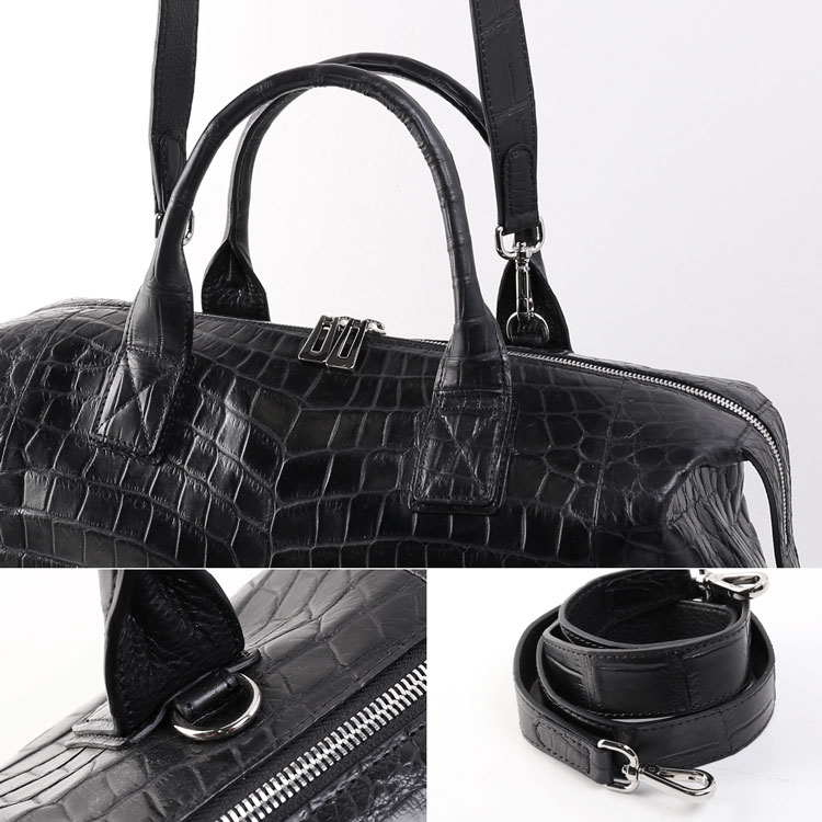 楽天市場】クロコダイル メンズ ボストンバッグ 両面 センター取り