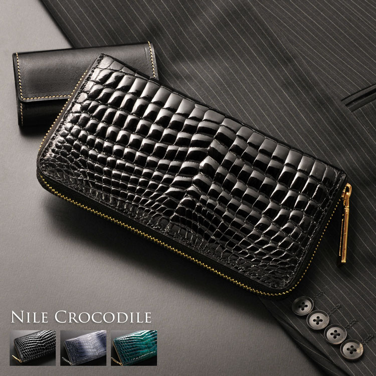 楽天市場】クロコダイル メンズ 長財布 財布 内装 パイソン ラウンド