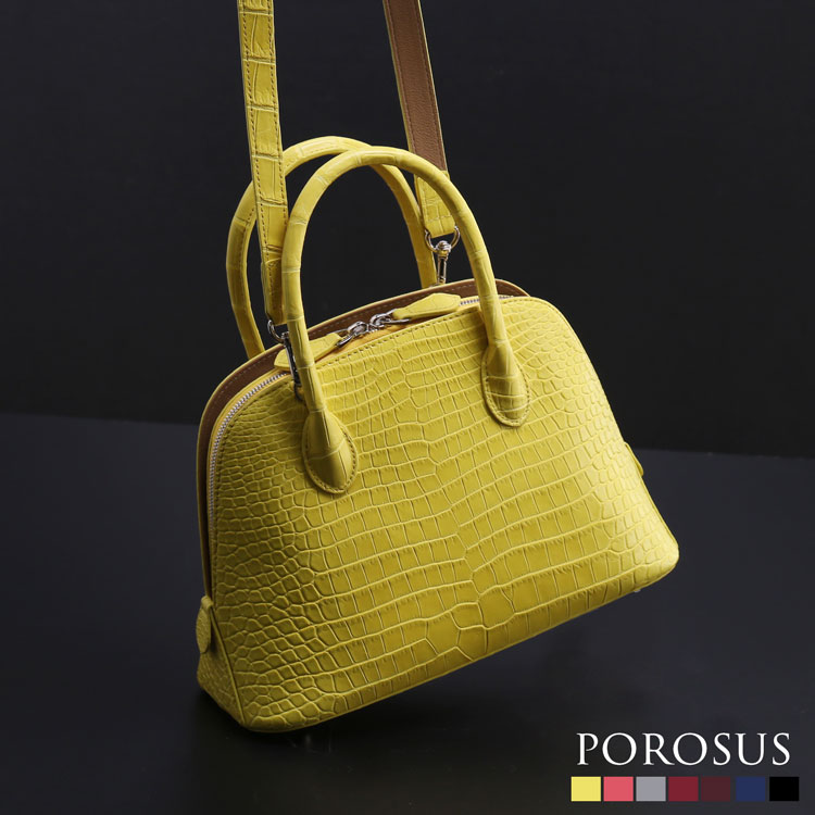 楽天市場】スモール クロコダイル ハンドバッグ マット 加工 センター