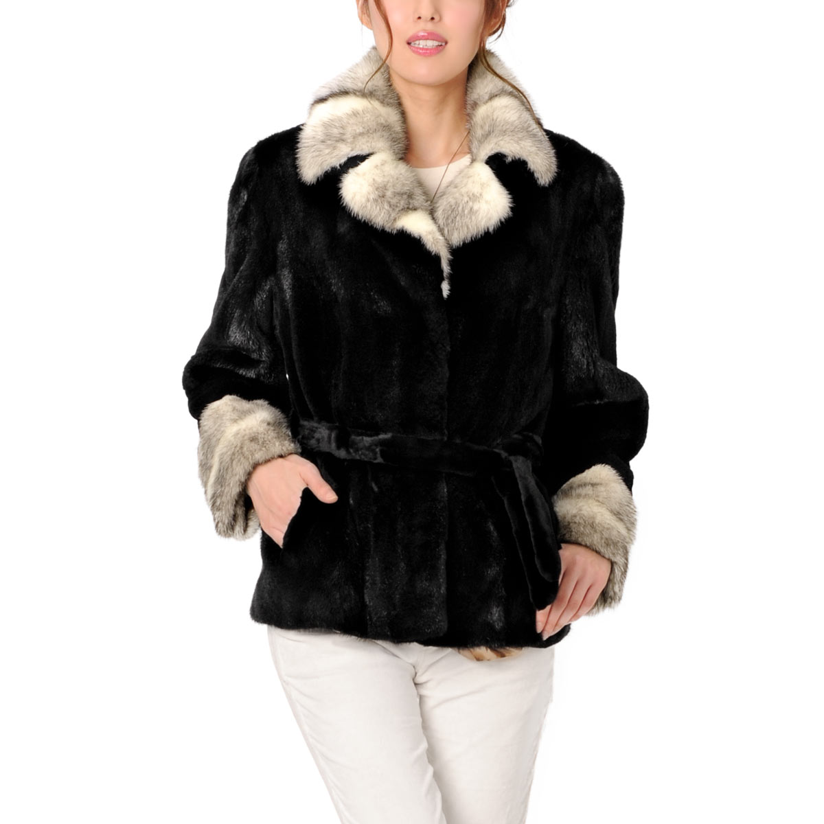 楽天市場】【40%offクーポン】ミンク ジャケット シェアード加工