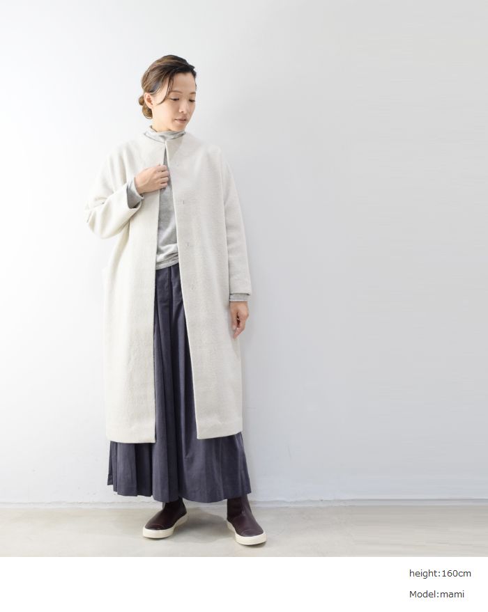 楽天市場】evam eva(エヴァムエヴァ)press wool long coat 3colormade