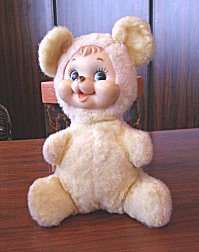 Hirsch Toys ヒルシュ　ラバーフェイス　ドール　ビンテージ　クマ Yahoo!オークション -「ラバーフェイスドール」の落札相場・落札価格