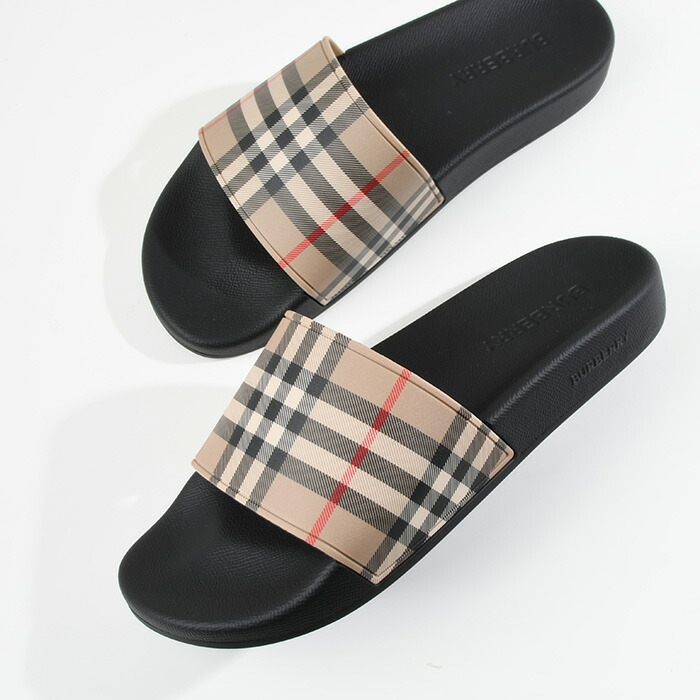 楽天市場】BURBERRY バーバリー シューズ チェック スライド サンダル