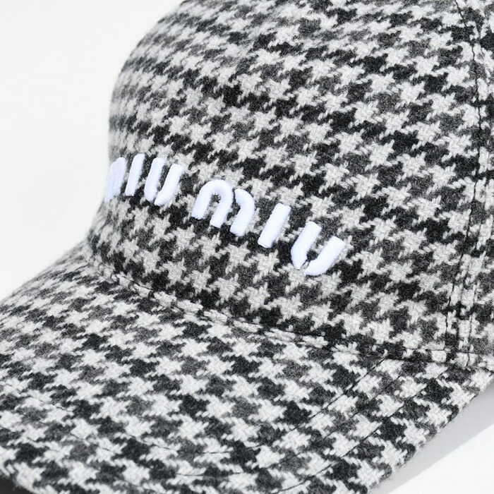 楽天市場】MIU MIU ミュウミュウ 帽子 キャップ チェックウールCAP