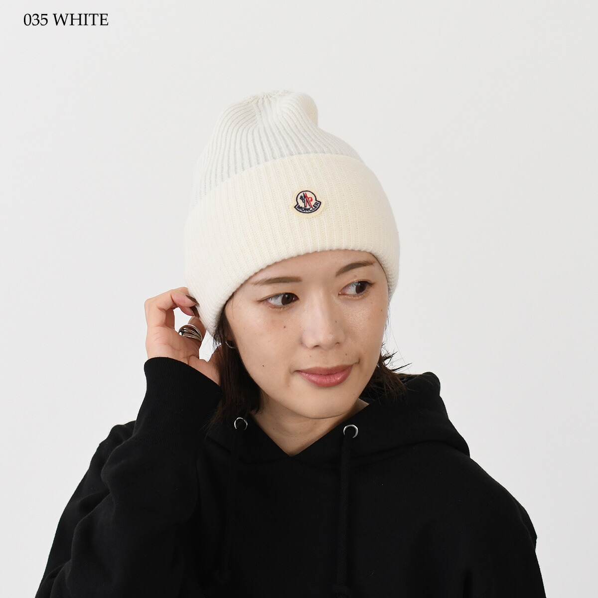 楽天市場】MONCLER モンクレール ニット帽 ニットキャップ ビーニー