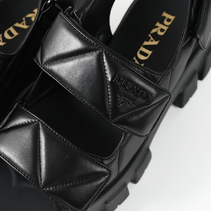 楽天市場】PRADA プラダ レザーサンダル シューズ モノリス 1X439N 038