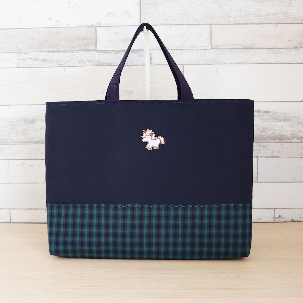 新品・未使用】ファミリア 折りたたみエコバッグ ネイビー S115220657