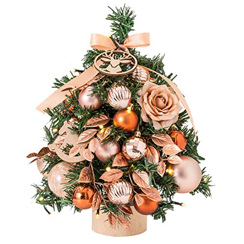手作りクリスマスツリー ピンクゴールド 約30cm❣️ばら園❣️3点