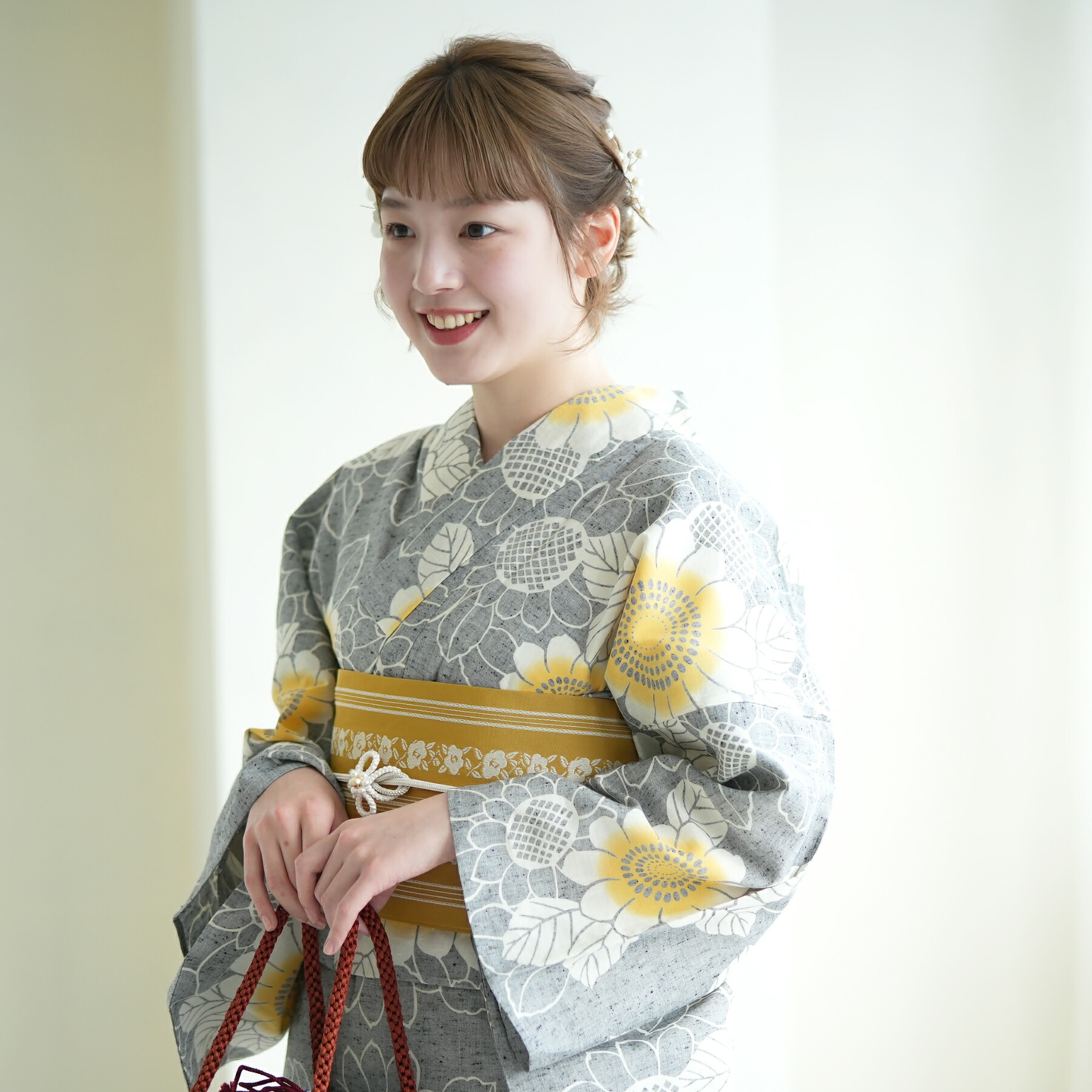 楽天市場】【20％OFF】浴衣 セット レディース 3点セット グレー