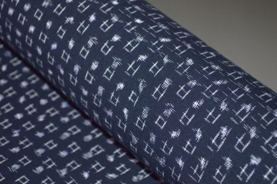 楽天市場】【坂田織物謹製】久留米絣着尺−No.11022 濃紺色久留米