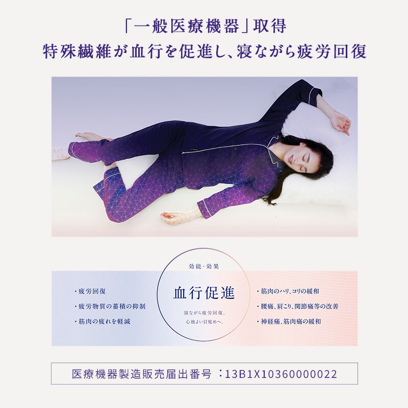 楽天市場】寝ながら疲労回復 ニューピース リカバリーパジャマセット