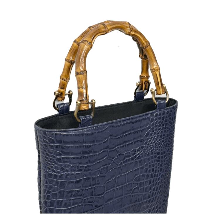 楽天市場】【予約商品】バンブーバッグ クロコ型押し 革 お祭りバッグ