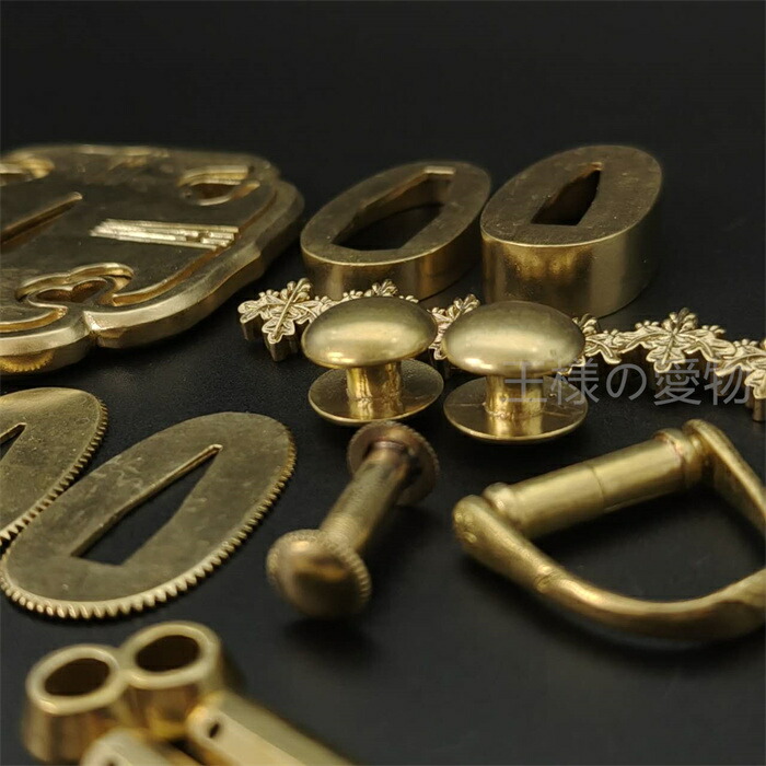 楽天市場】太刀金具 太刀拵 刀鍔 目貫 はばき 切羽 目釘 鐺 太刀拵 柄