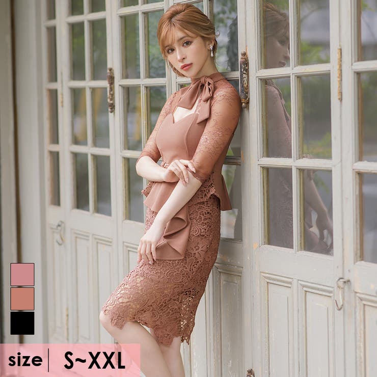 楽天市場】【10％OFFクーポン！配布中！】Tika ネックリボンペプラム