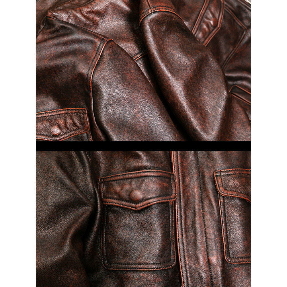 楽天市場】メンズ レザージャケット ブラウン ライダースジャケット