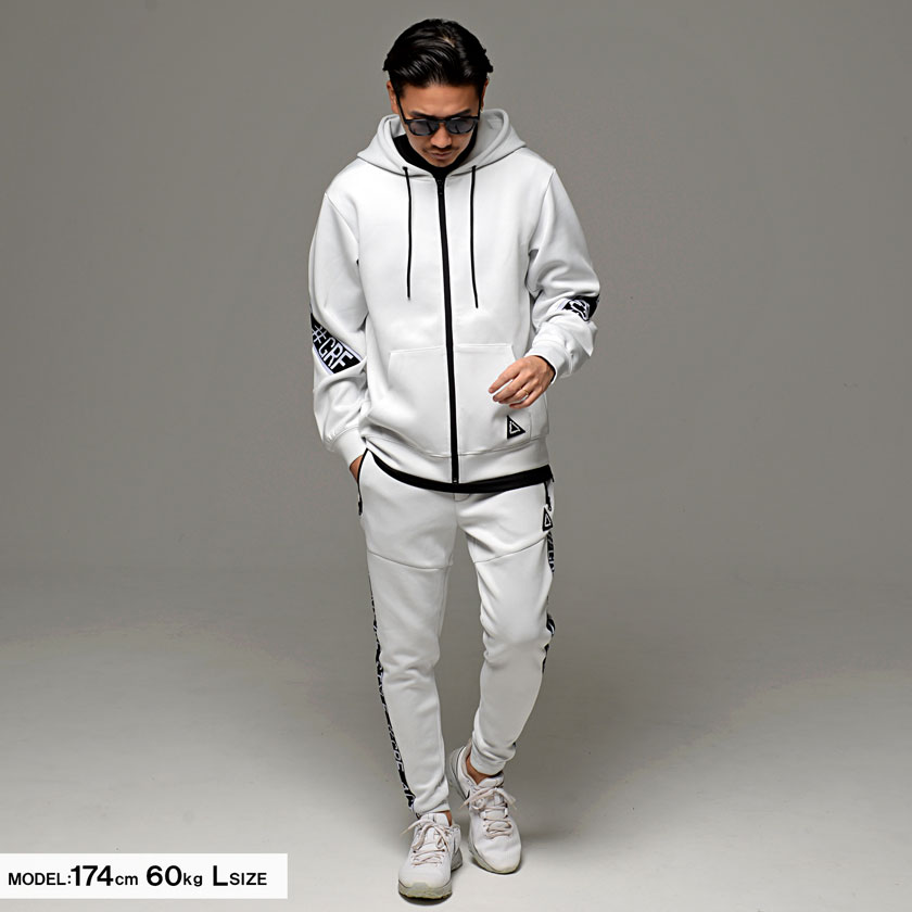 ハチヤーズ 8YARDS 8yards ホワイト系 フード付きジッパー パーカー