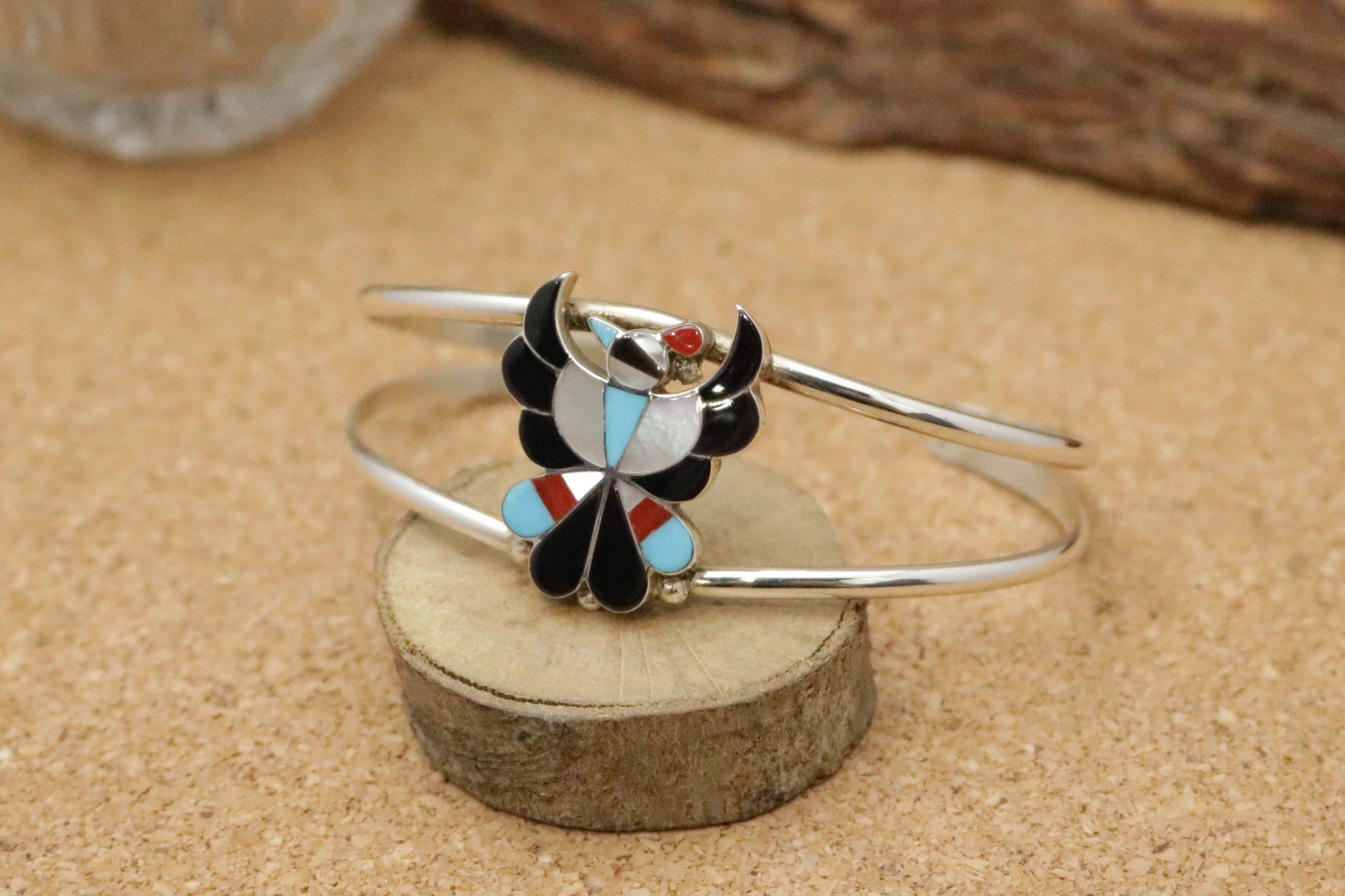 楽天市場】インディアンジュエリー・ズニ族 サンダーバード インレイ