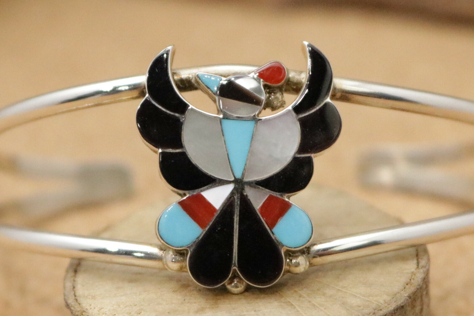 楽天市場】インディアンジュエリー・ズニ族 サンダーバード インレイ