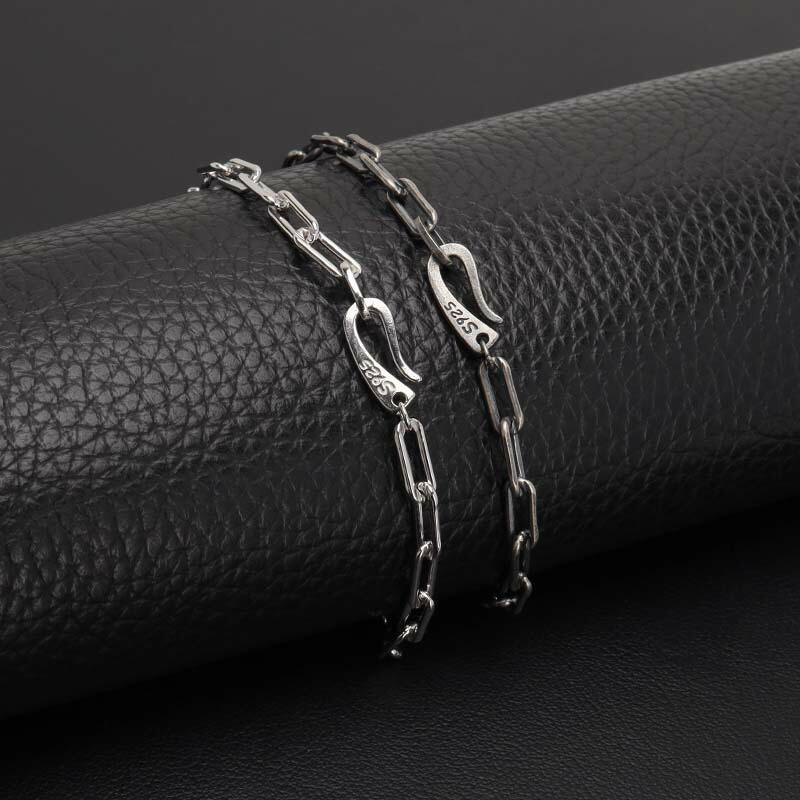 楽天市場】流行り 長小豆チェーンブレスレット 925 ロングあずき