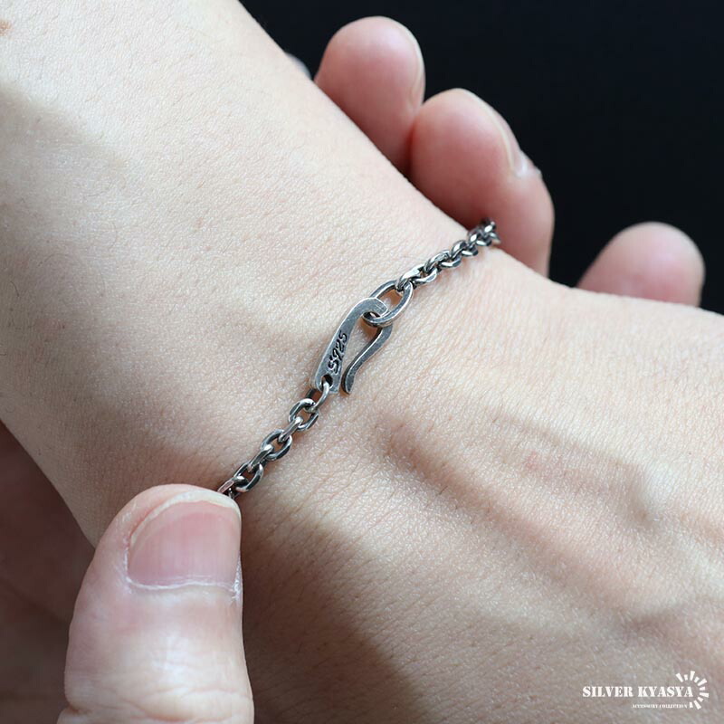 楽天市場】シルバー925 チェーンブレスレット シンプルブレスレット