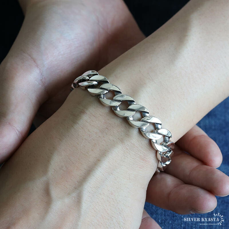 楽天市場】シルバー925 重厚 喜平ブレスレット チェーンブレスレット