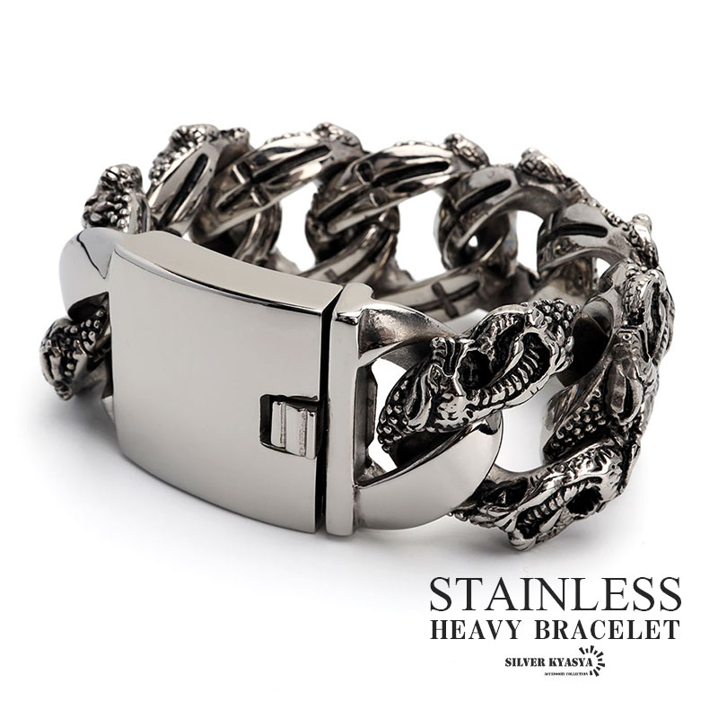 楽天市場】超重厚 極太ブレスレット 幅34mm メンズブレスレット