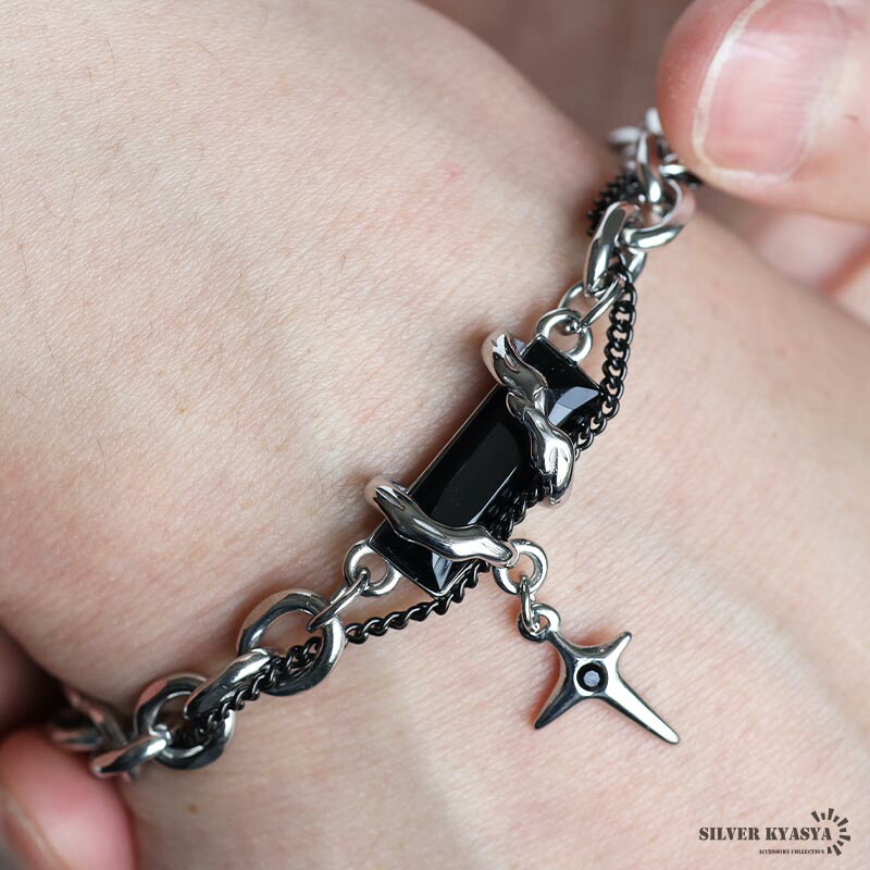 楽天市場】ステンレス クロスブレスレット チェーンブレスレット