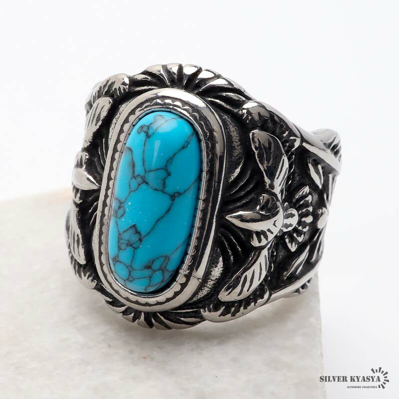 楽天市場】ステンレス ターコイズリング ネイティブ インディアン