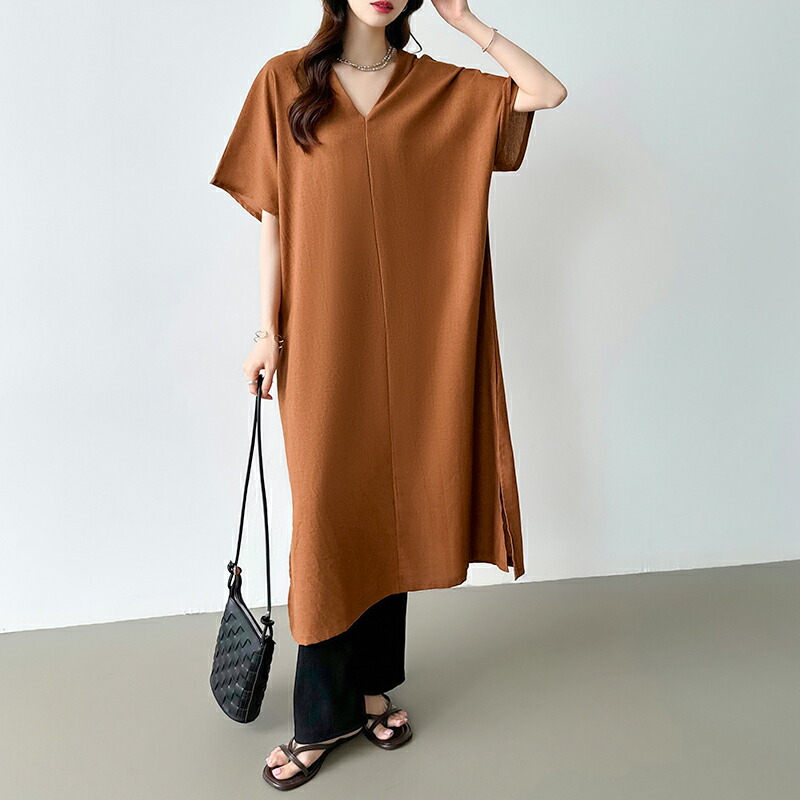 楽天市場】【OUTLET！クーポンで2,184円】 ワンピース リネン混 ロング